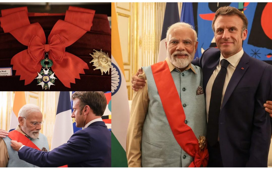 PM Modi encountered France’s prestigious esteem, the Grand Cross of the Legion of Honour