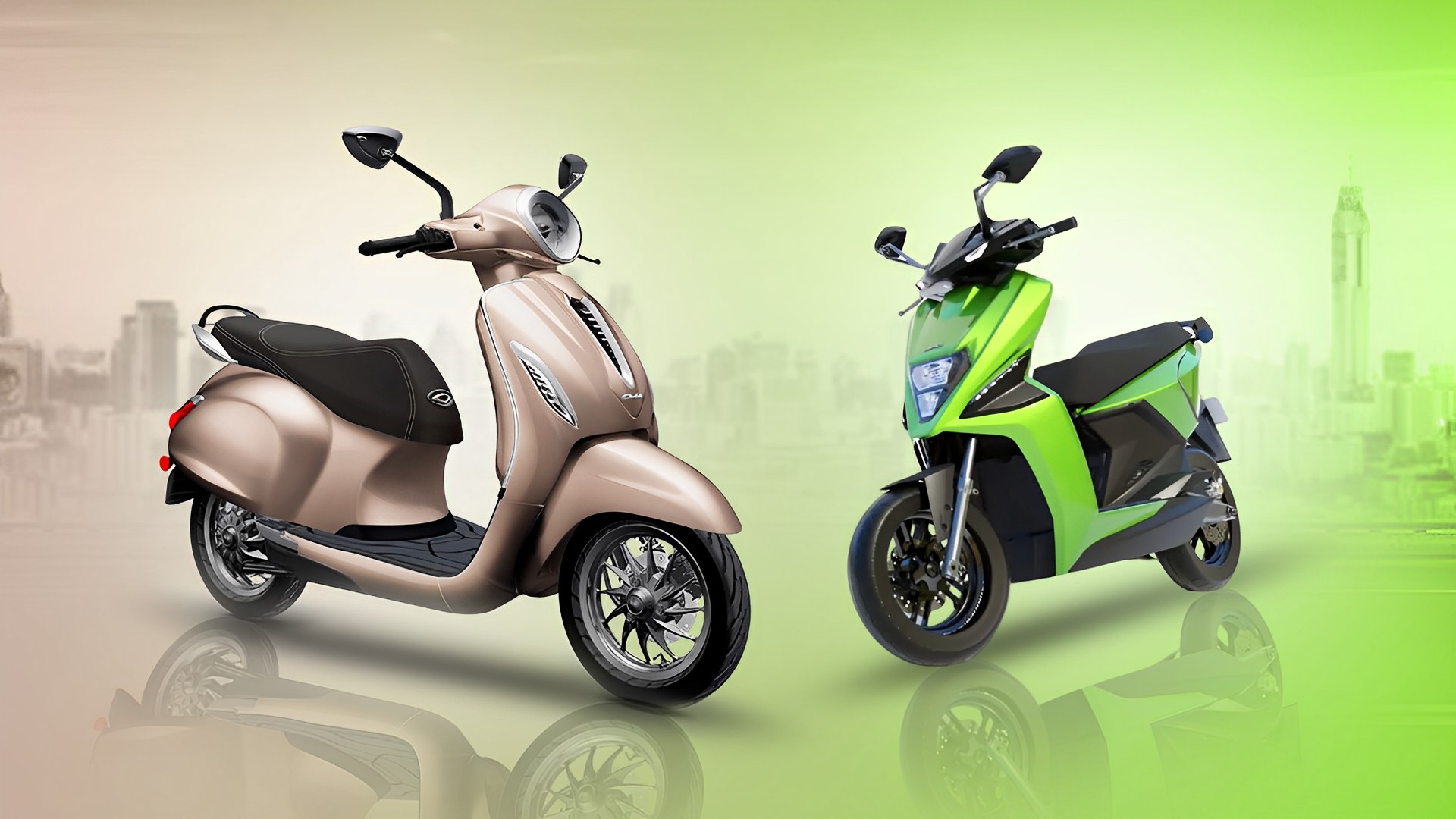 Bajaj Chetak vs Simple One copy